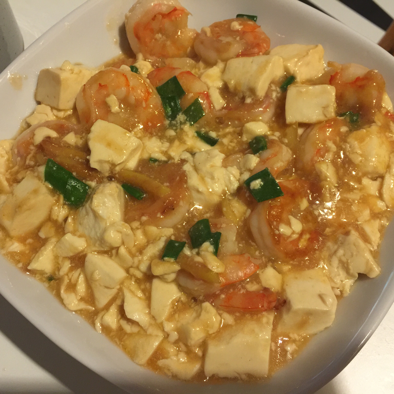 虾仁豆腐煲