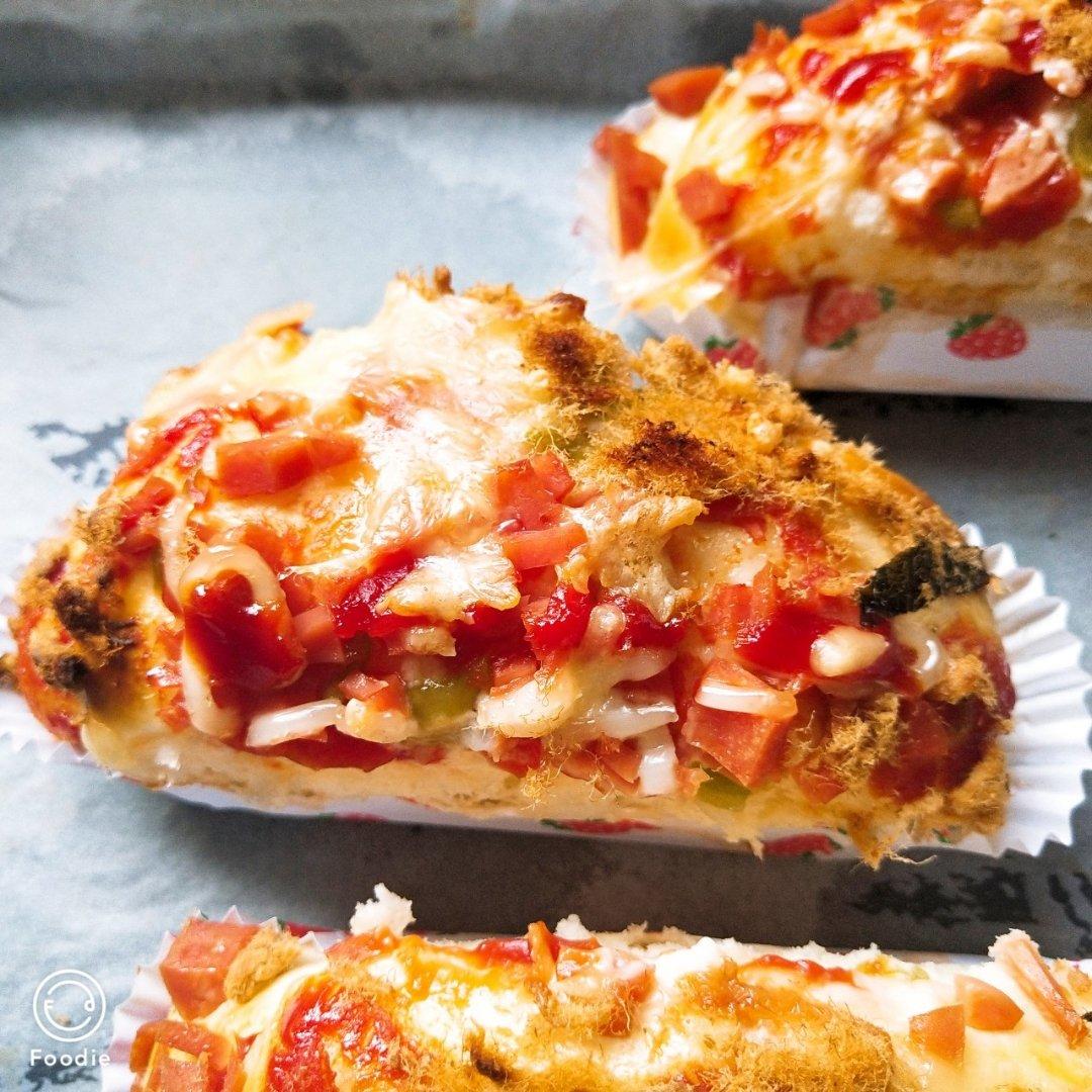 芝士火腿肉松香葱面包