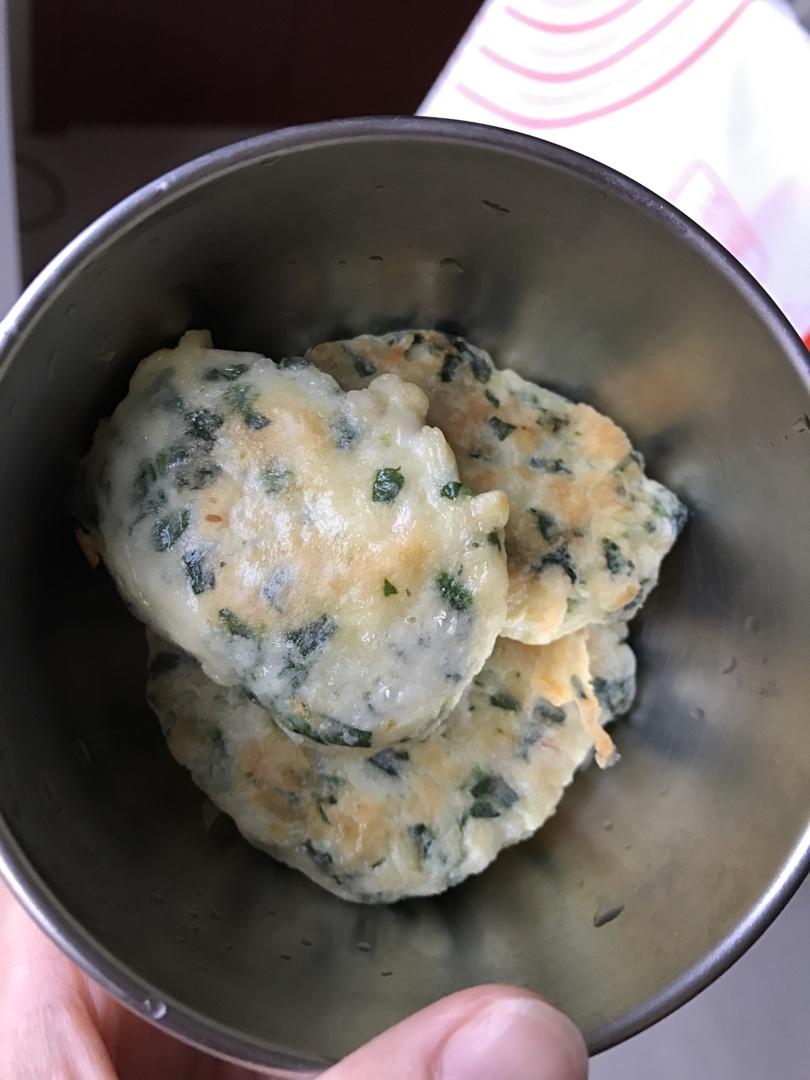 菠菜虾仁饼(可当一岁宝宝辅食)