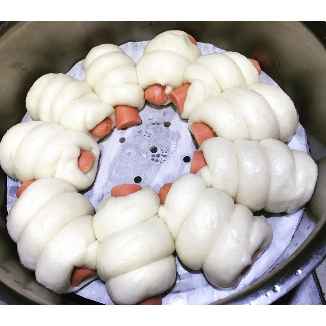 快手火腿卷～一次发酵