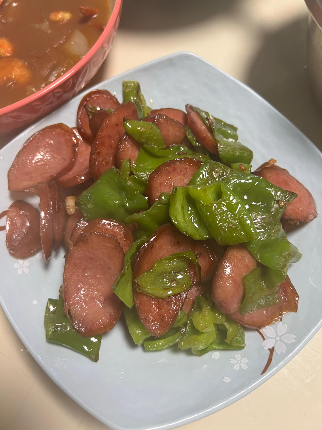 哈尔滨红肠炒青椒