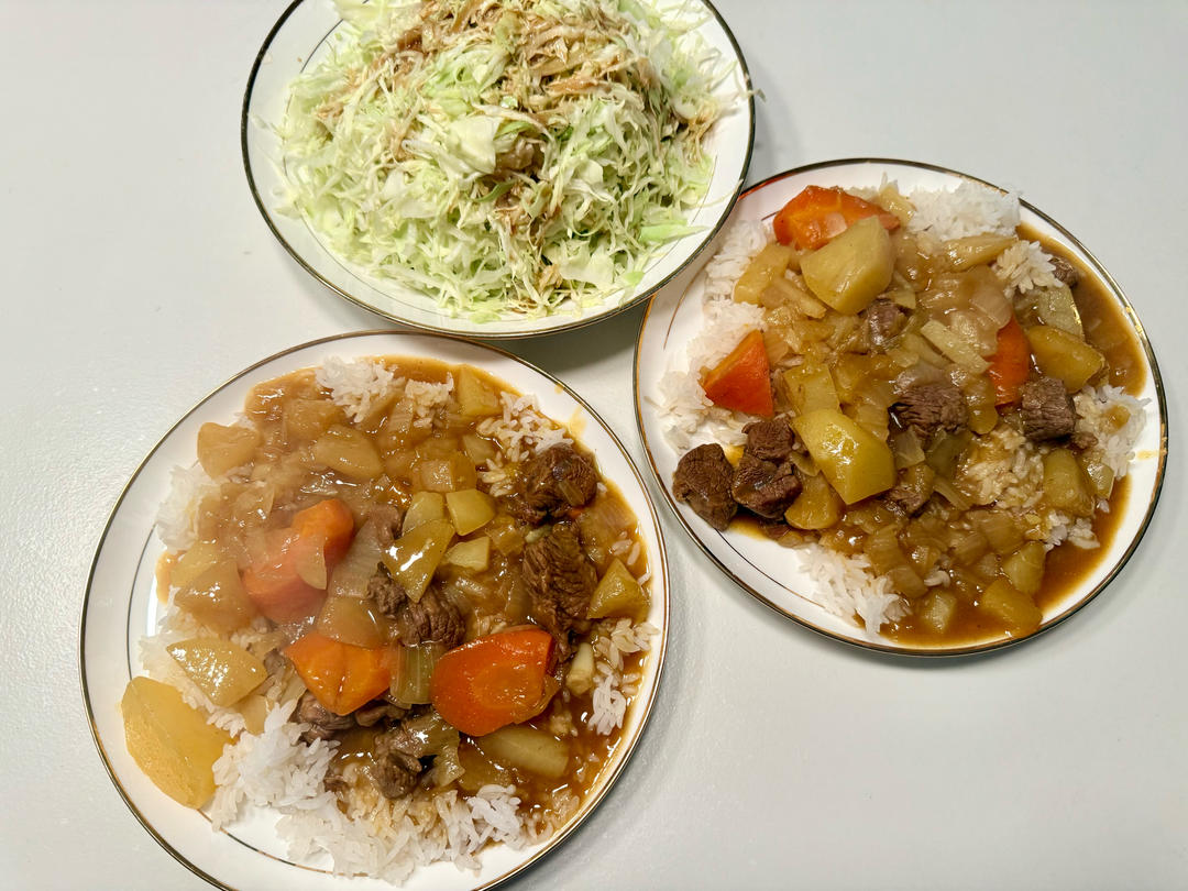 从日本岳母偷学的，正宗日式咖喱饭