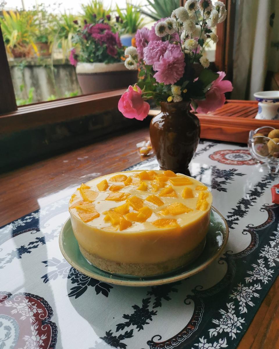 零难度免烤箱 超好吃的酸奶芒果慕斯蛋糕