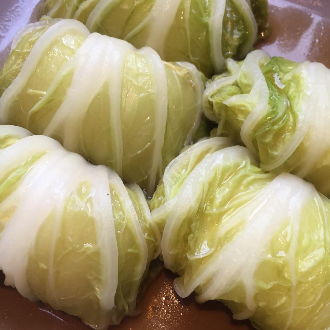 无油娃娃菜卷金针菇