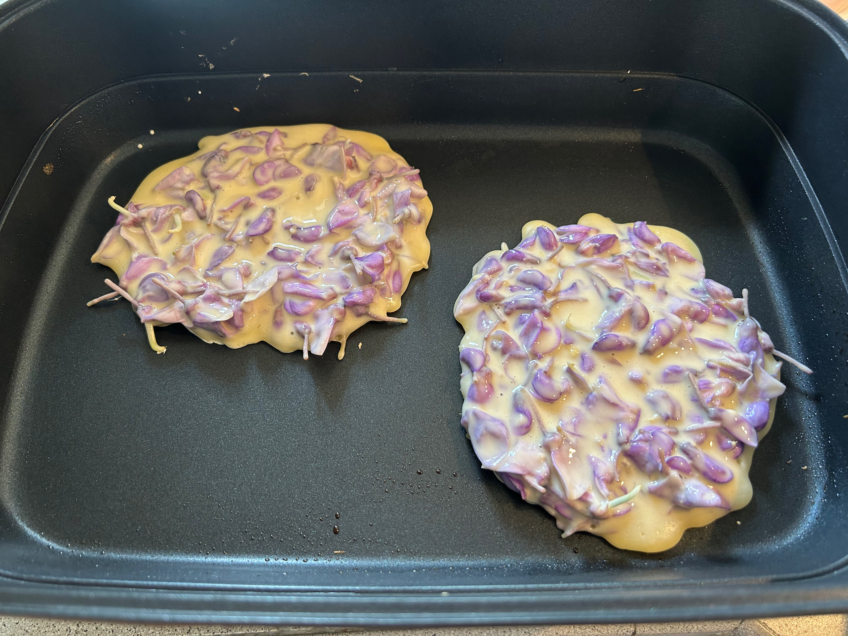 春天的味道——紫藤花饼的做法 步骤4