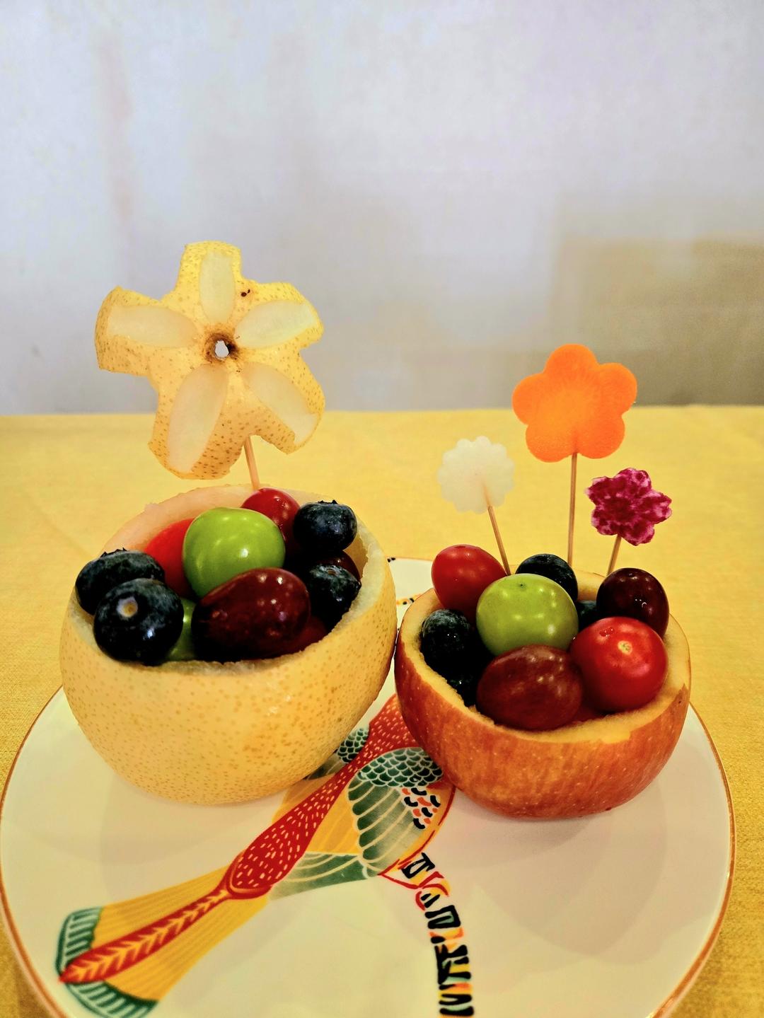 苹果碗水果拼盘