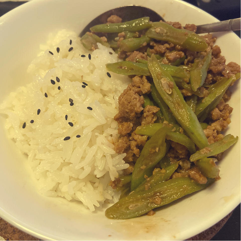 豆角肉丝饭