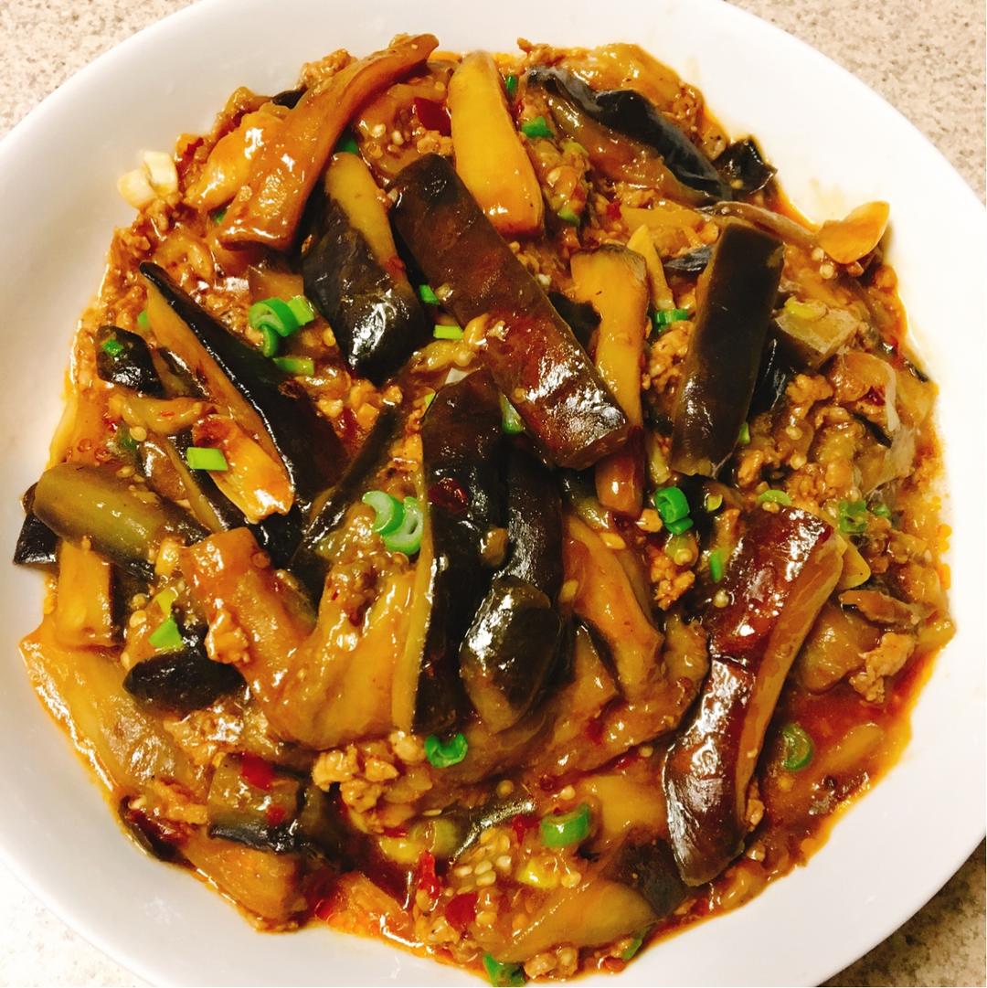 红烧肉沫茄子