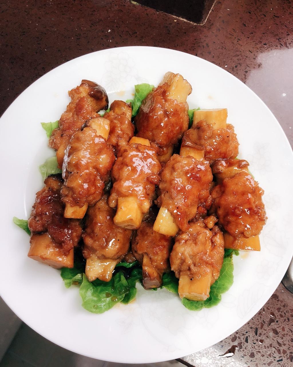 杏鲍菇酿肉卷
