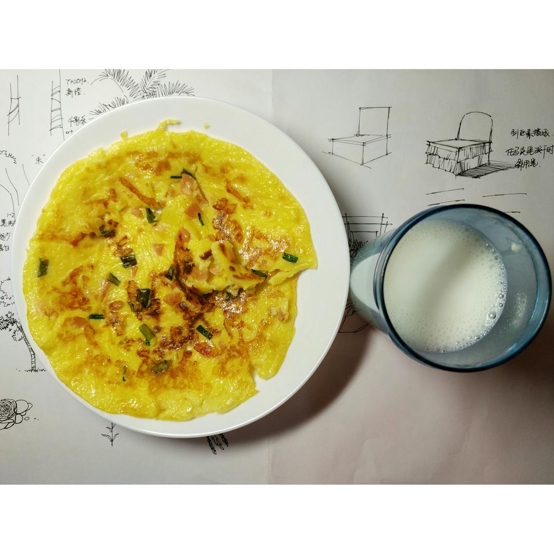 香葱牛奶鸡蛋煎饼