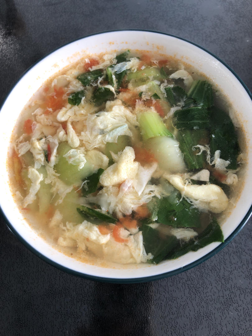 鸡蛋油菜汤