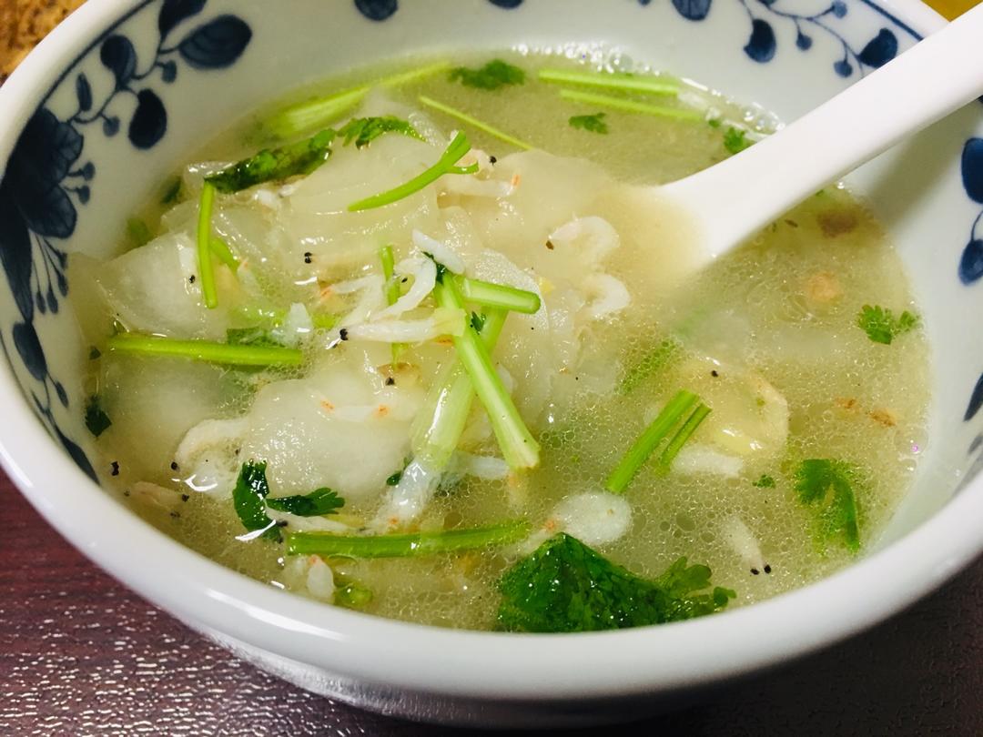 老黄瓜虾皮汤