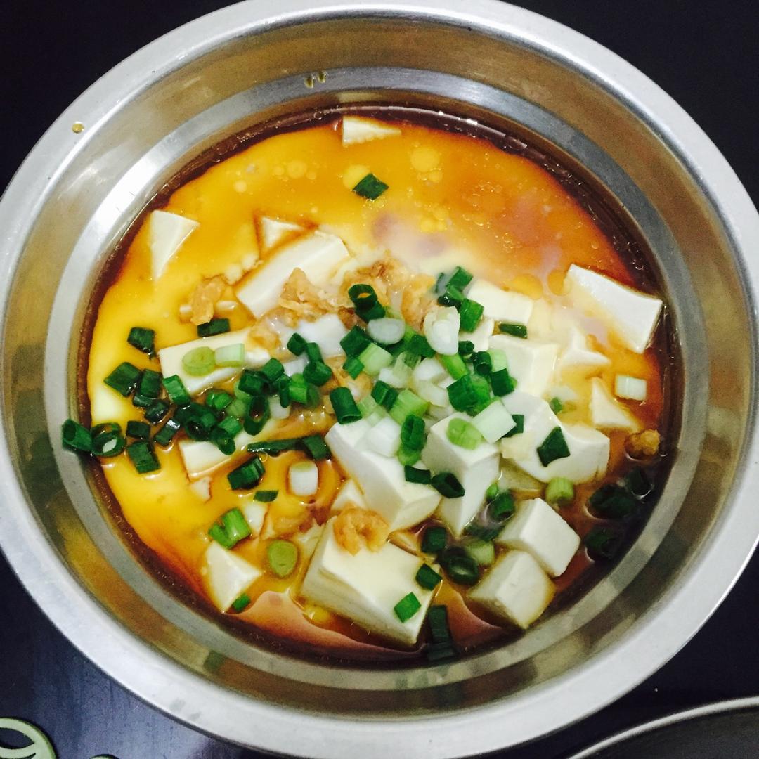 虾仁豆腐蒸水蛋