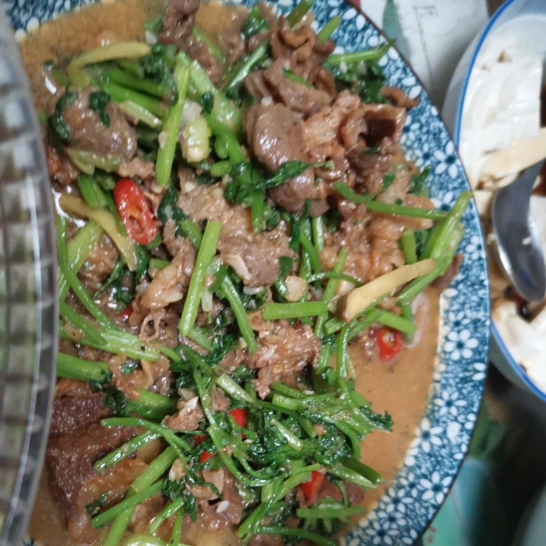 香菜炒牛肉