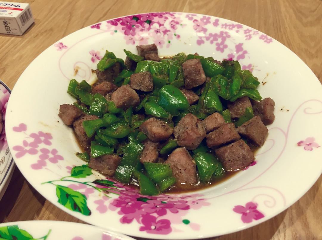 青椒牛排粒