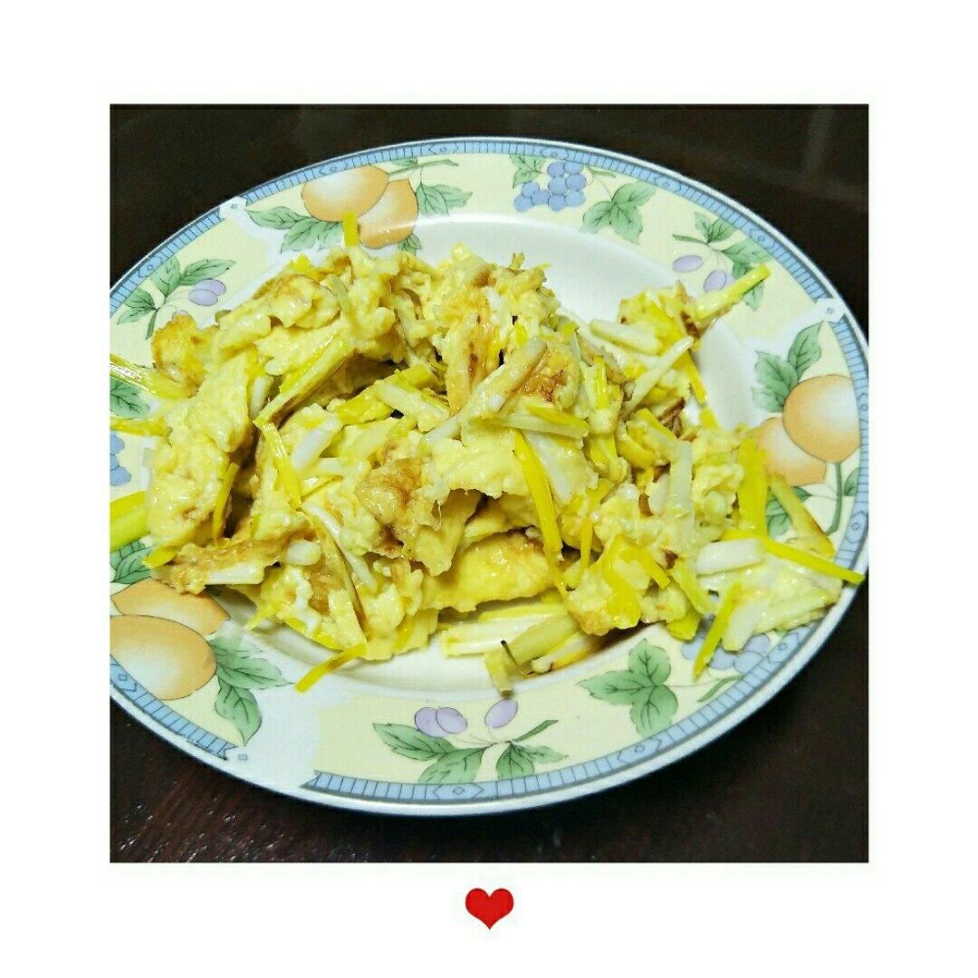 蒜黄炒鸡蛋