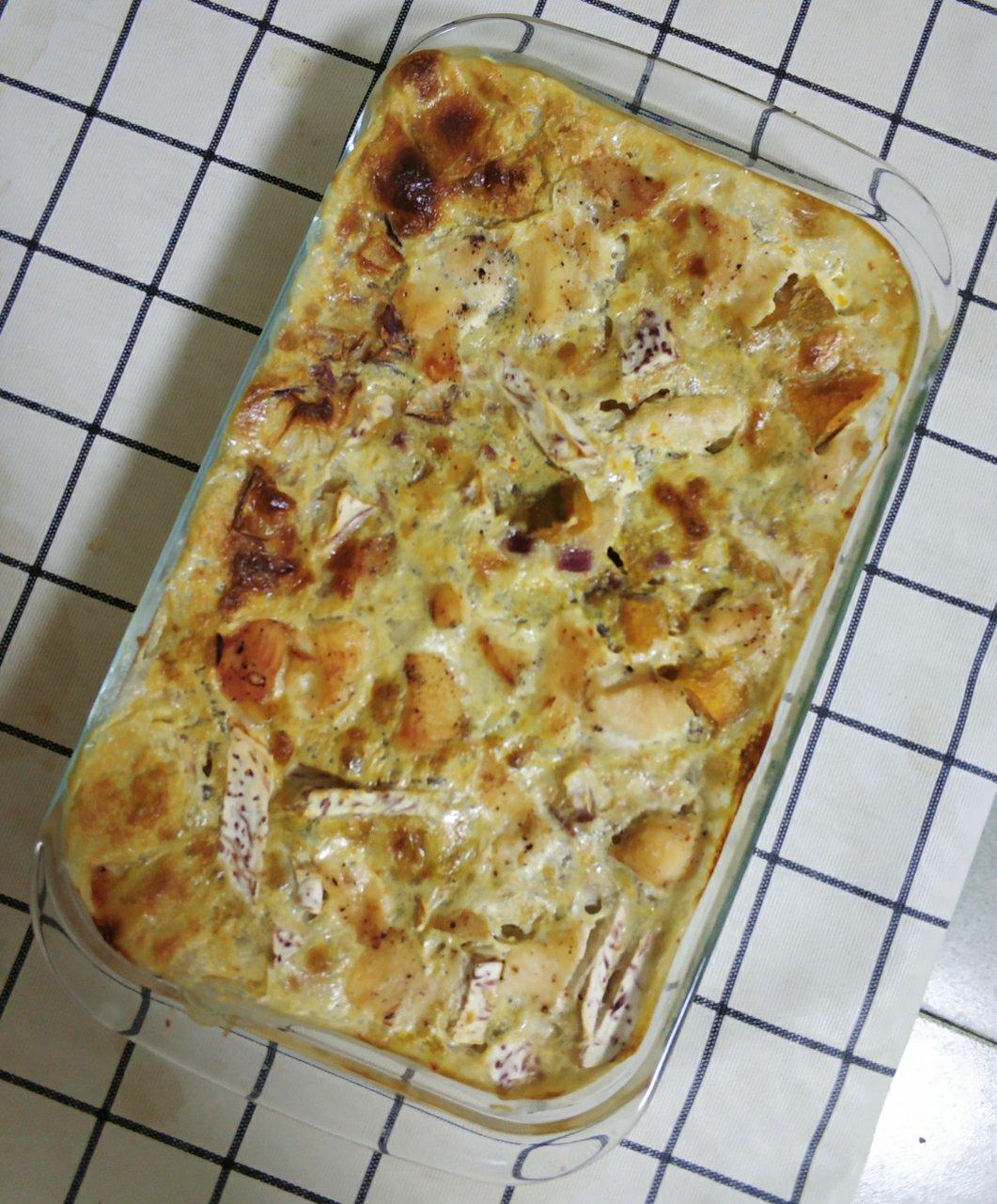 泰式香椰芋头南瓜咖喱慢烤鸡【北鼎烤箱食谱】