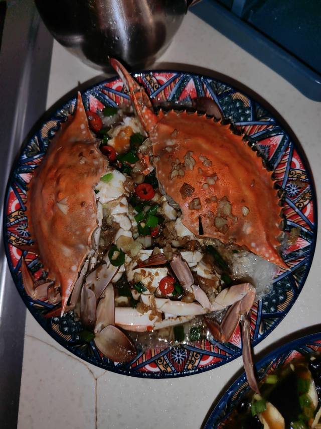 蒜蓉粉丝蒸梭子蟹