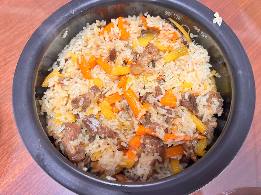 家庭版新疆碎肉抓饭
