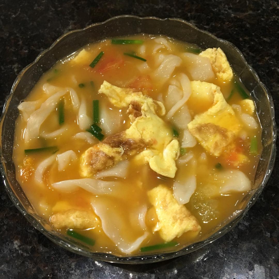 夏季末做的番茄鸡蛋疙瘩面