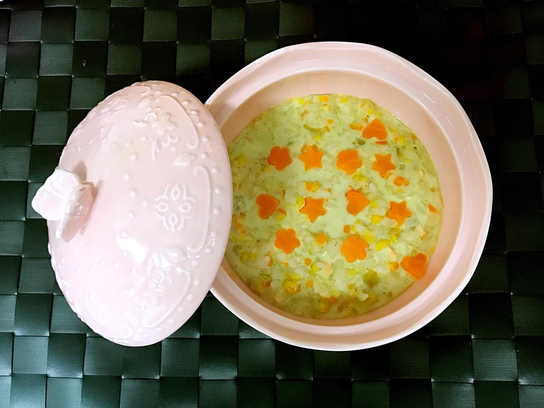 三文鱼时蔬蛋蒸饭-宝宝辅食