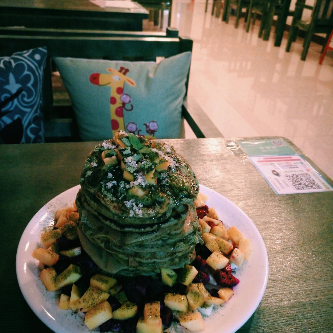 抹茶厚松饼圣诞树