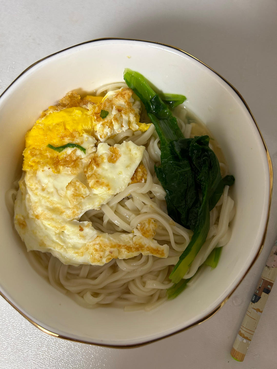卡妈私房菜~青菜鸡蛋面（汤面）
