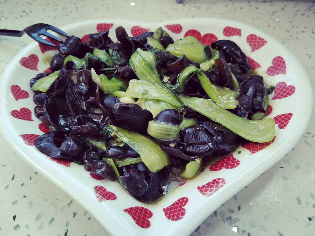 小油菜炒黑木耳