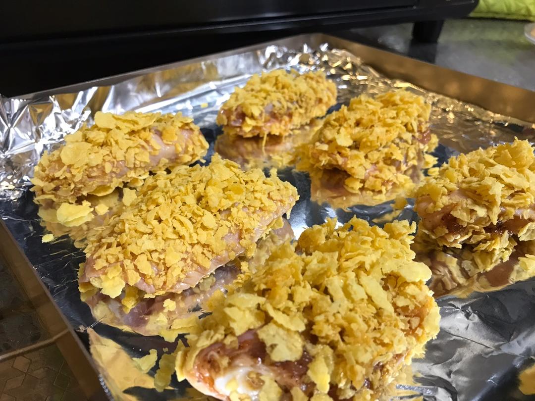 玉米片的妙用—香酥烤翅