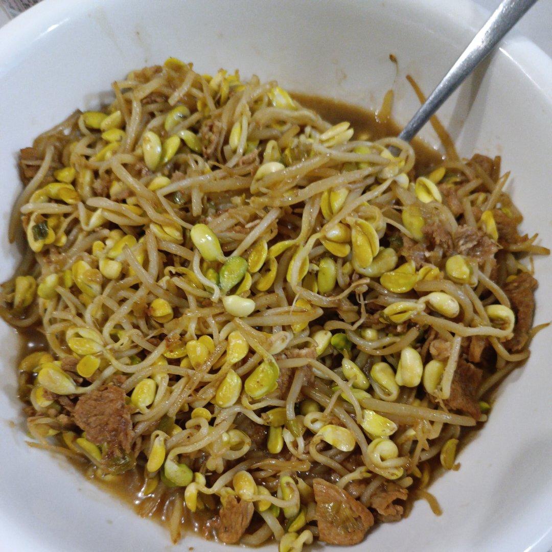超级下饭菜黄豆芽炒肉-果果美厨