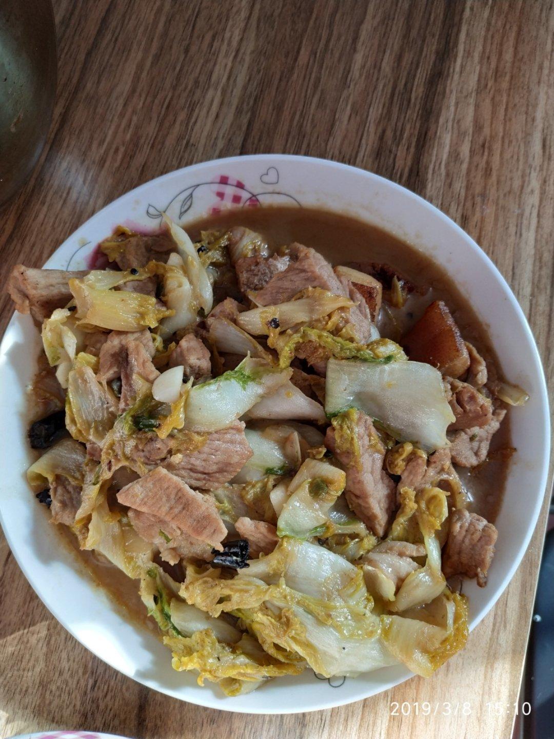 肉炒娃娃菜