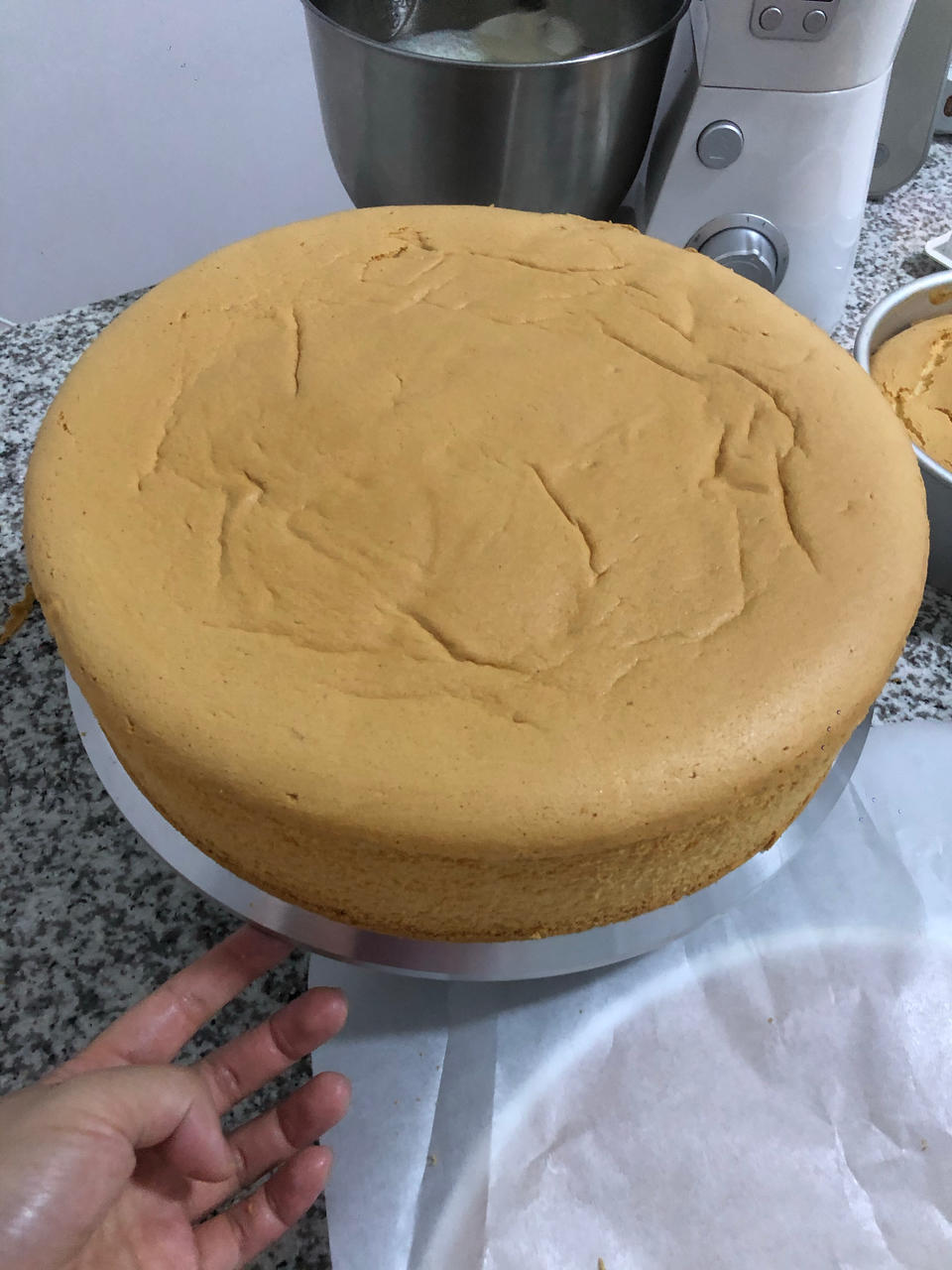 戚风蛋糕胚（方子是两个4寸加高或者一个普通6寸）