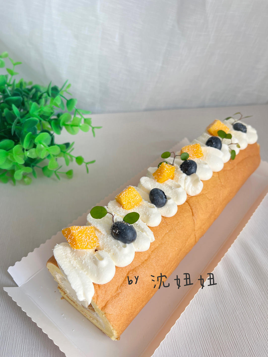 一次成功的芒果奶油卷❗️软绵香甜不开裂