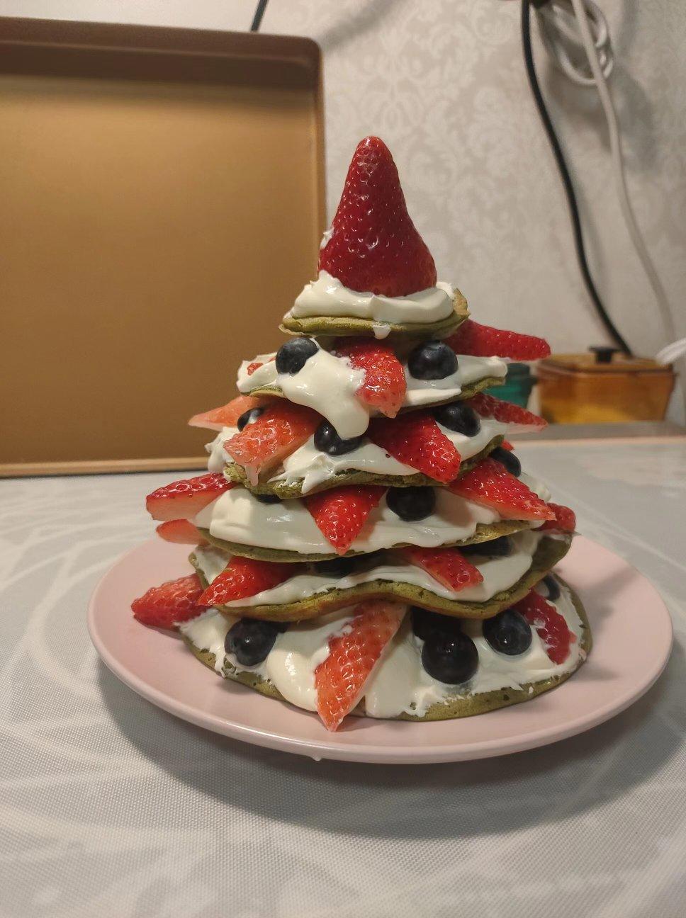 快手抹茶松饼之圣诞水果塔