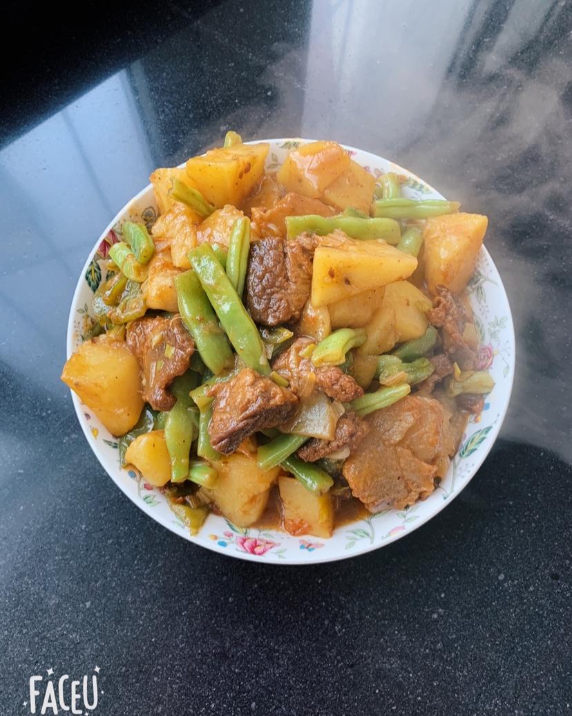 土豆炖豆角