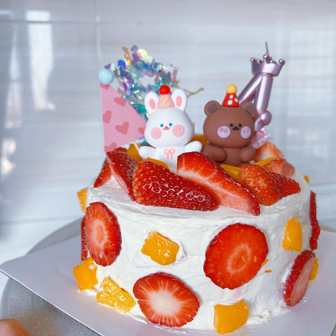 超级简单的味多美同款生日蛋糕（6寸），新手也能高度还原