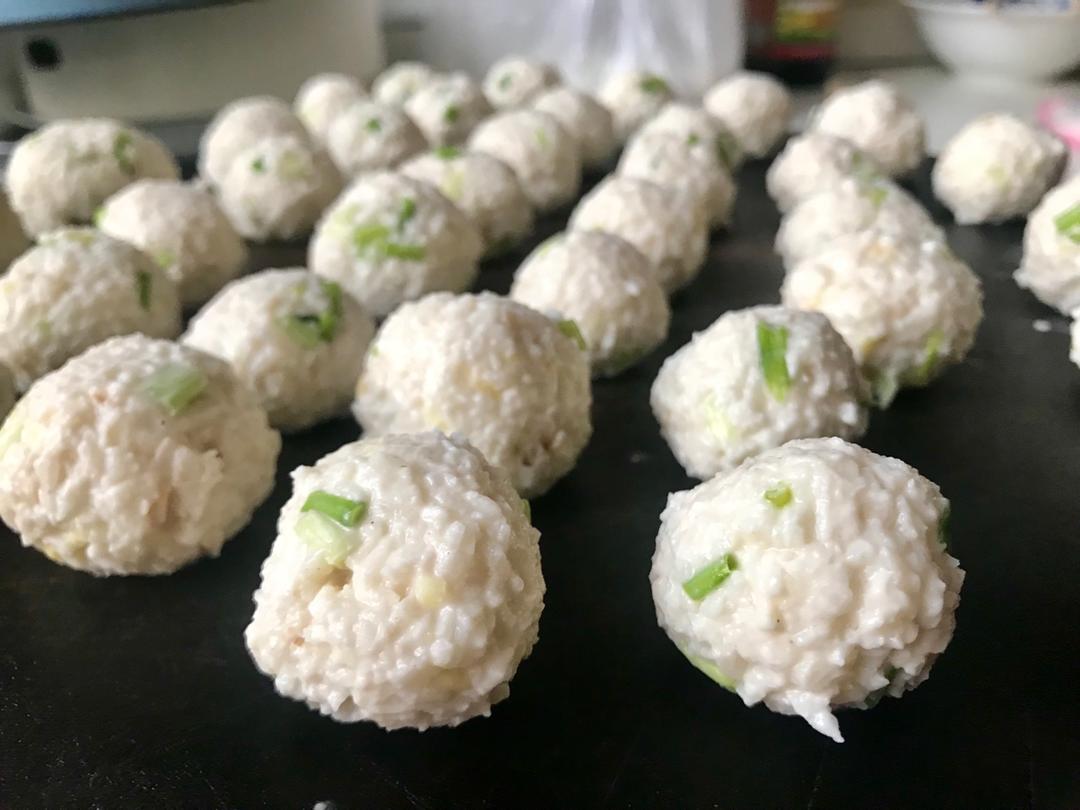 yvonne-7-7做的手工做素藕圆子