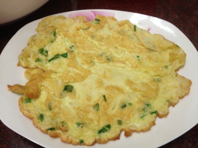 潮汕妹子做的香葱鸡蛋饼
