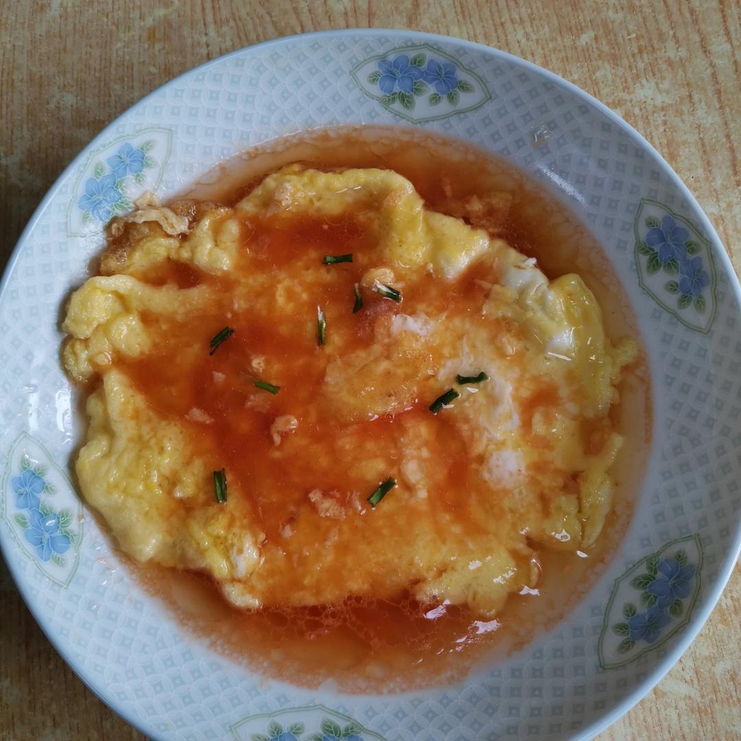 番茄酱浇汁鸡蛋