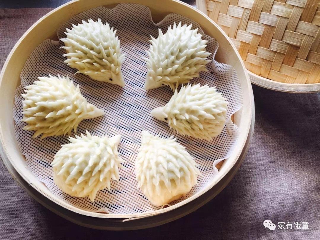 刺猬包(附青豆泥做法)