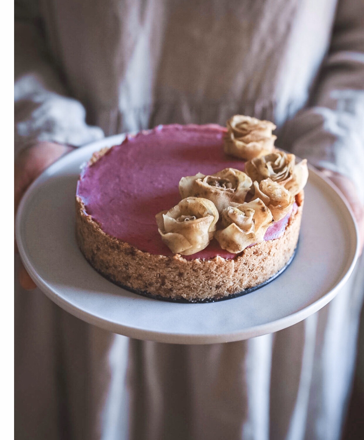 【粉色的夏天】紫薯奶酪芝士蛋糕的做法