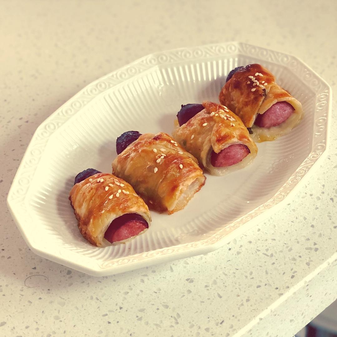 🔥超简单零难度❗️香气四溢～酥到掉渣香肠卷