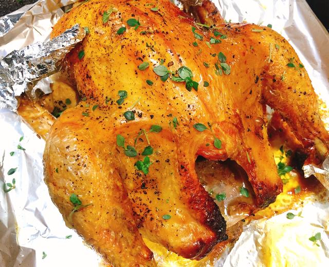 不用提前腌制超级简单的脆皮烤鸡的做法