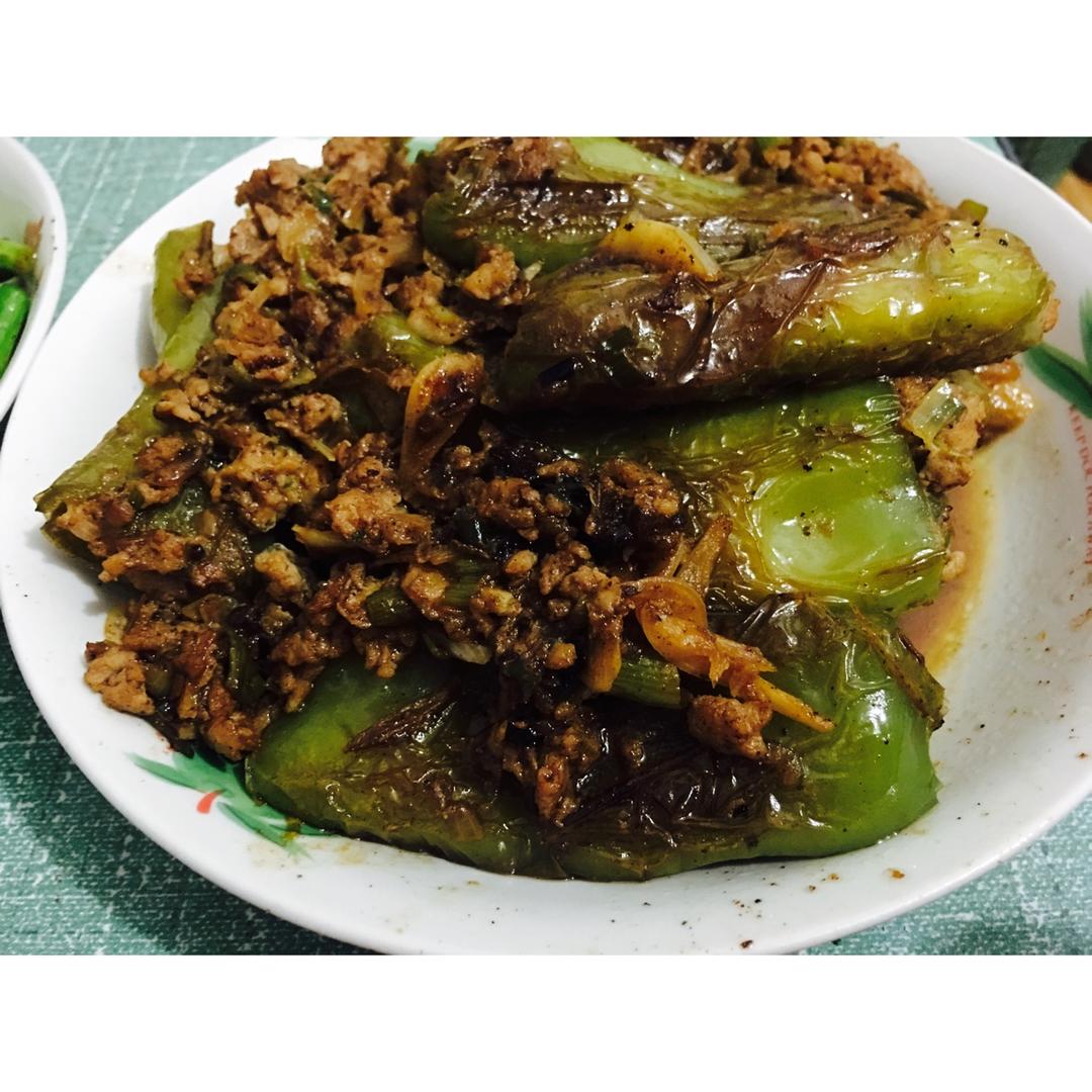 肉酿虎皮青椒