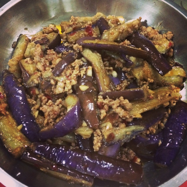 酱爆肉末茄子