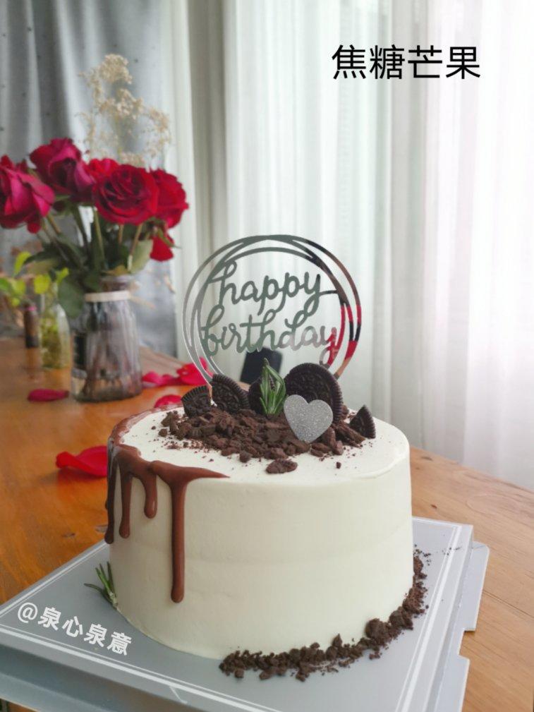 焦糖芒果奶油蛋糕