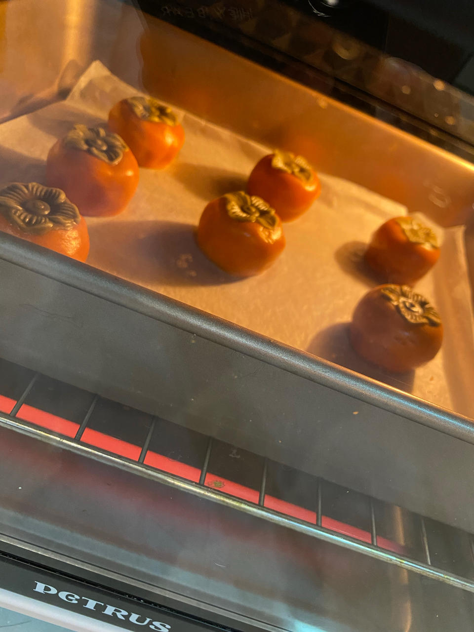 柿子月饼 自制枣泥核桃馅 馅无糖无糯米粉 无芝士粉
