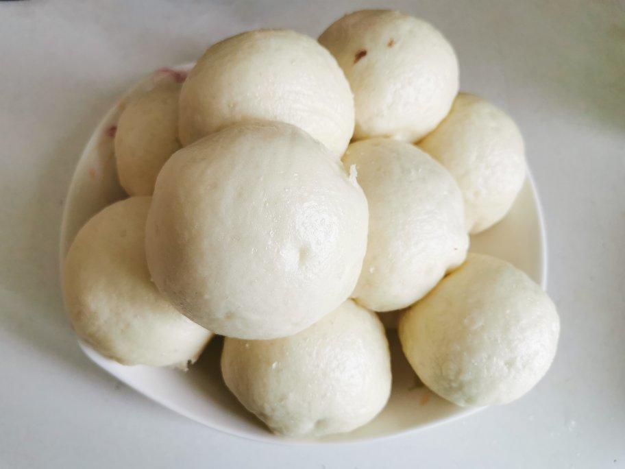 快手简易版    松软香甜   豆沙包  馒头