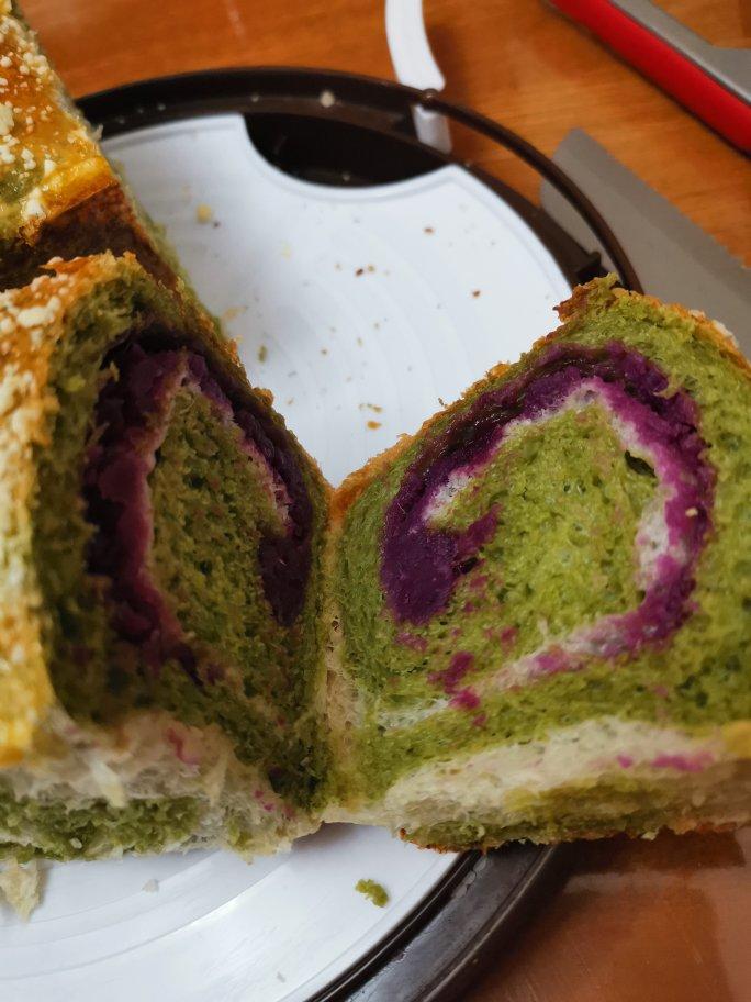 蜜豆抹茶双色吐司（波兰种）