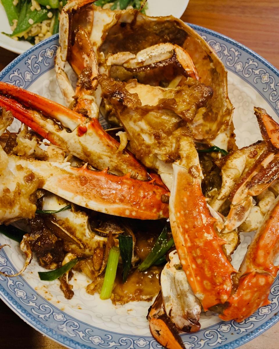 葱姜炒梭子蟹（very easy）